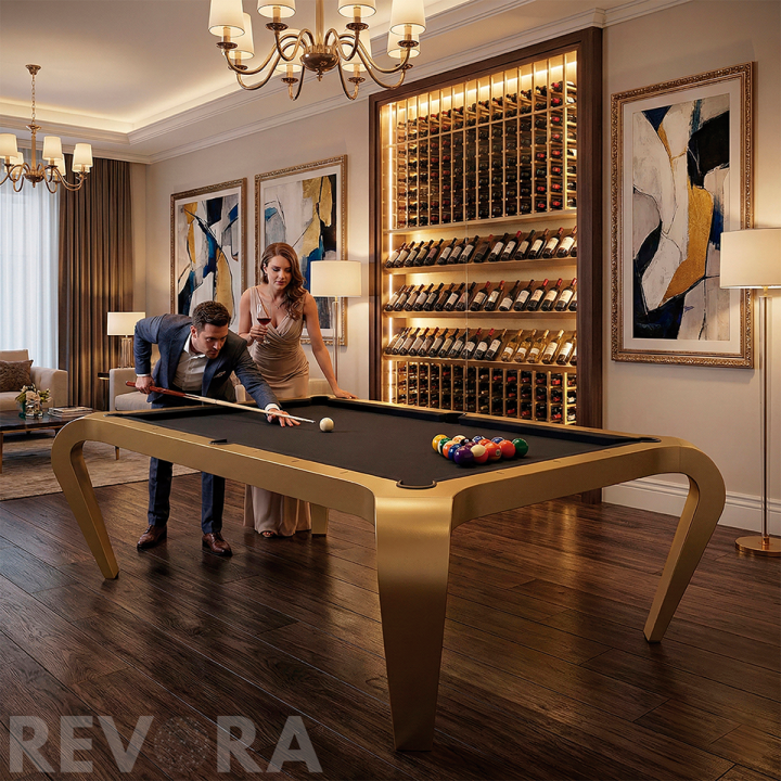 Mesa de Billar Revora Tierra. Curvada y ligera.