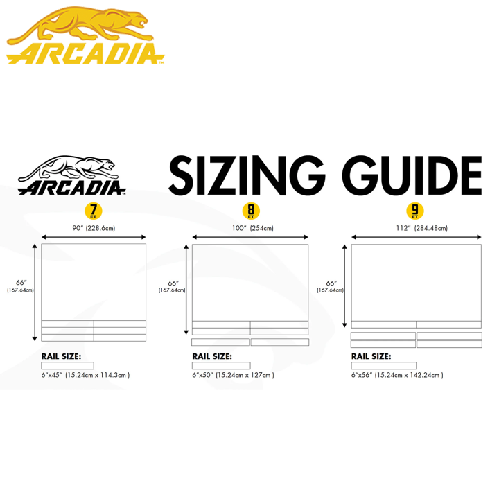 Paño Predator Arcadia Reserve - Guía de tamaños